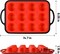 Silicone Muffin Pan, Metal Reinforced Frame Larger than Mini Cupcake Pan Easy to Handle 12 Cups Nonstick Small Silicone Muffin Tray for Baking Homemade Muffins, Cupcakes, Egg Bites